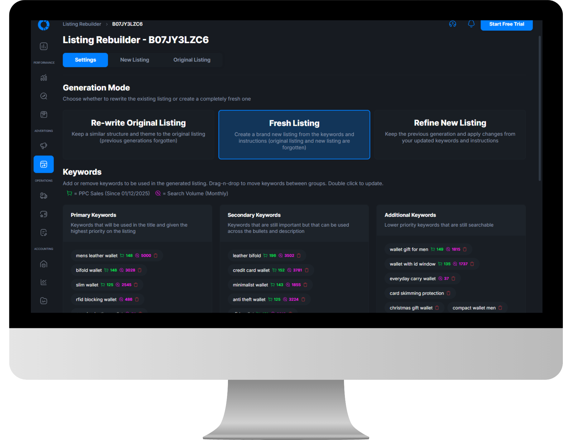 Osellpa listing rebuilder fresh listing pc